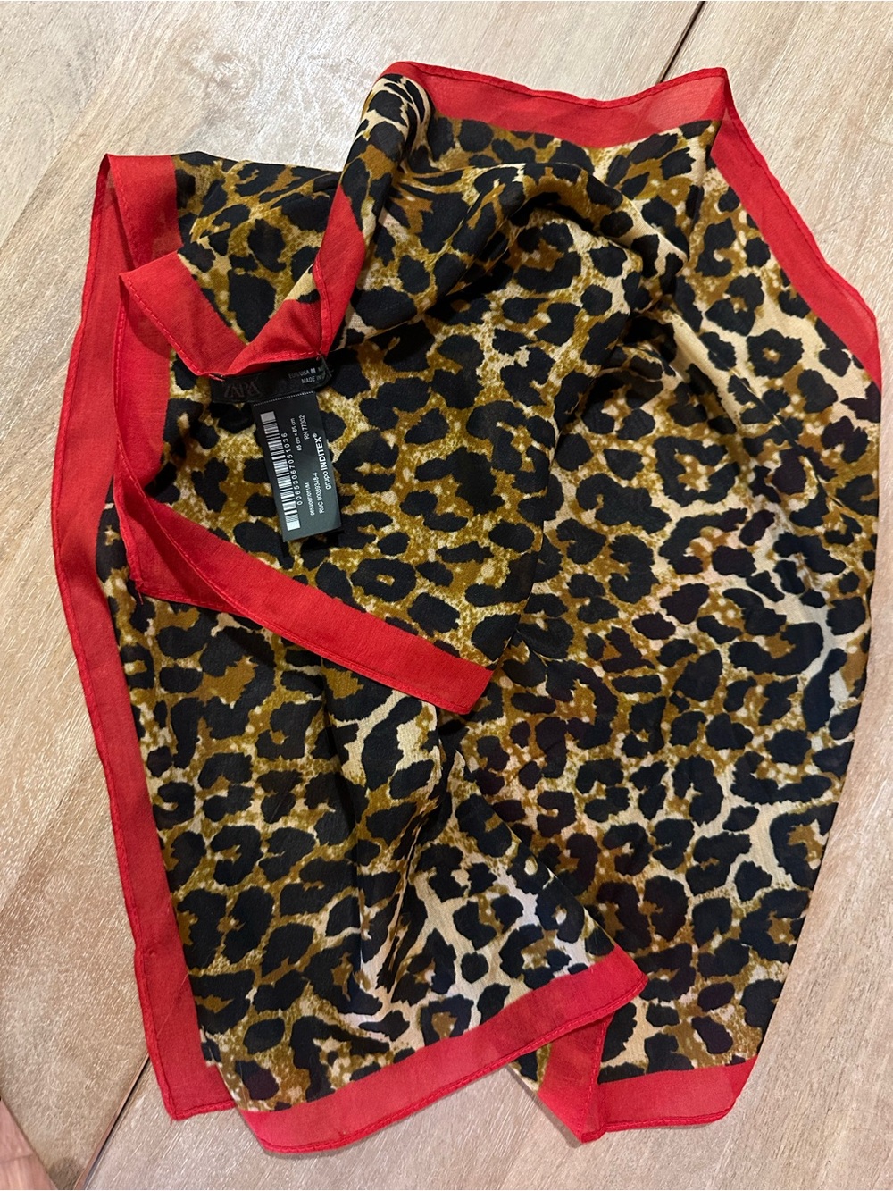Oversized Zara leopard scarf